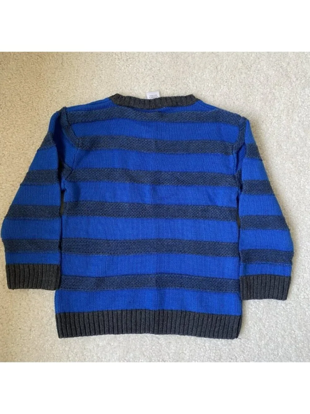 Gymboree dark royal blue and dark gray stripe knit sweater